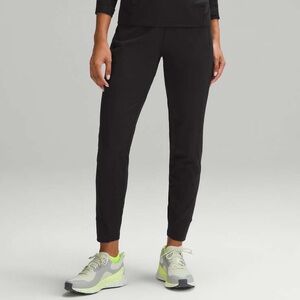 LULULEMON Its Rulu Run Fleece High-Rise Jogger Full Length Black Athleisure Pant